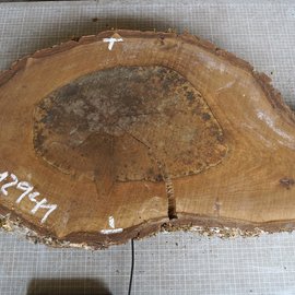 Walnut slab, approx. 770 x 440 x 52 mm, 12941