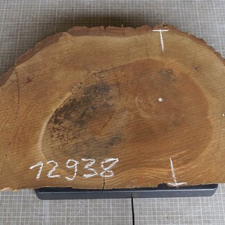 Walnut slab, approx. 630 x 400 x 52 mm, 12938