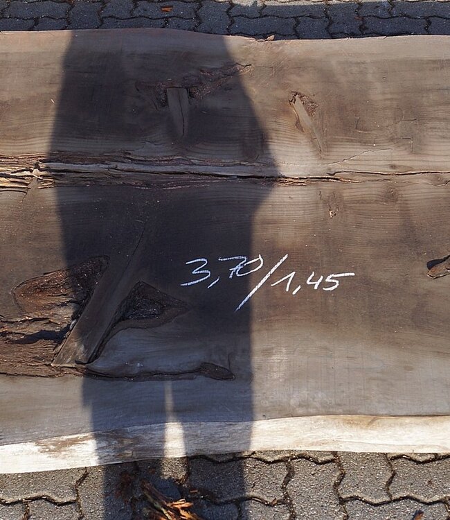 Redwood table top, approx. 3700 x 1450 x 70 mm, 12972