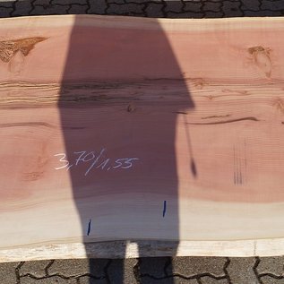 Redwood table top, approx. 3700 x 1550 x 70 mm, 12971