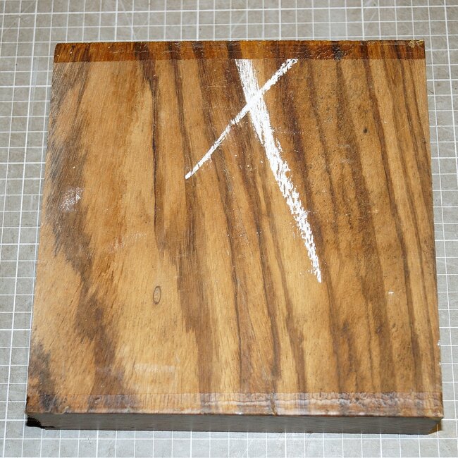 Zebrano, ca. 200 x 200 x 52 mm, 1,5 kg