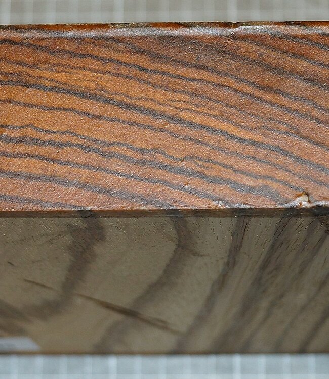 Zebrano, ca. 200 x 200 x 52 mm, 1,5 kg