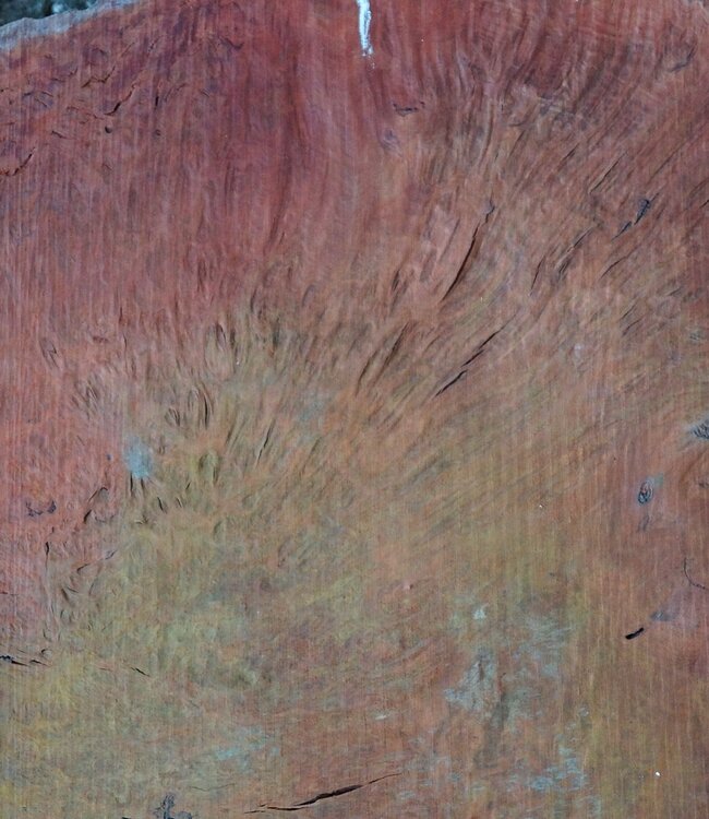 Jarrah burl, slab, approx. 890 x 500 x 57 mm, 13020