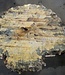 Buckeye Burl table top, approx. 1720(1850) x 1470(1750) x 52 mm, 13042