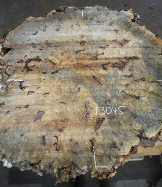 Buckeye Burl table top, approx. 1450(1590) x 1300(1500) x 52 mm, 13045
