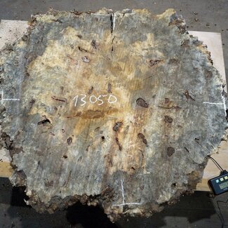 Buckeye Burl table top, approx. 1240(1400) x 1115(1300) x 60 mm, 13050