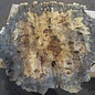 Buckeye Burl table top, approx. 1240(1400) x 1115(1300) x 60 mm, 13050