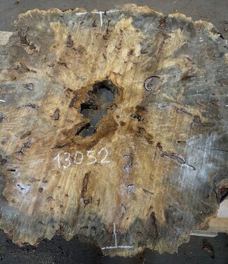 Buckeye Burl table top, approx. 1330(1470) x 1240(1400) x 52 mm, 13052