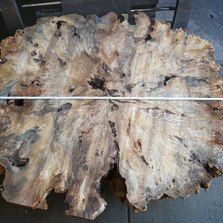 Buckeye Burl table base, approx. 1700 x 1600 x 140-220 mm, 13062