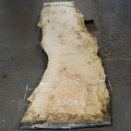 Ash fiddleback, approx. 2600 x 770 (1050/640) x 52mm, 75 kg, 13086