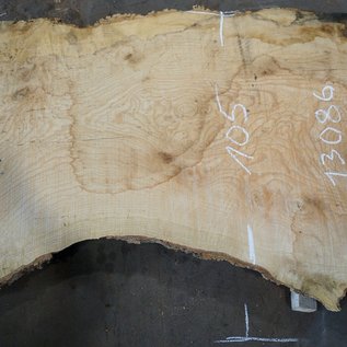 Ash fiddleback, approx. 2600 x 770 (1050/640) x 52mm, 75 kg, 13086