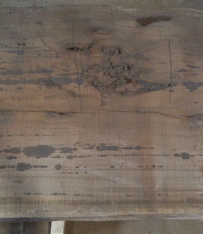 Amouk, Boiré, table top, approx. 4100 (3700) x 940 (1020) x 80mm, 220 kg, 13089