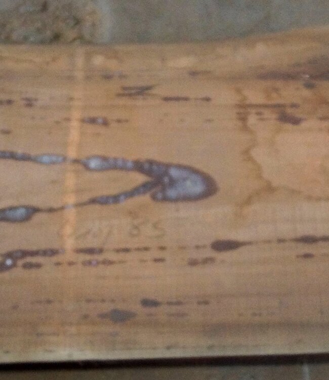 Amouk, Boiré, table top, approx. 4100 x 850 (1000) x 80mm, 210 kg, 13091