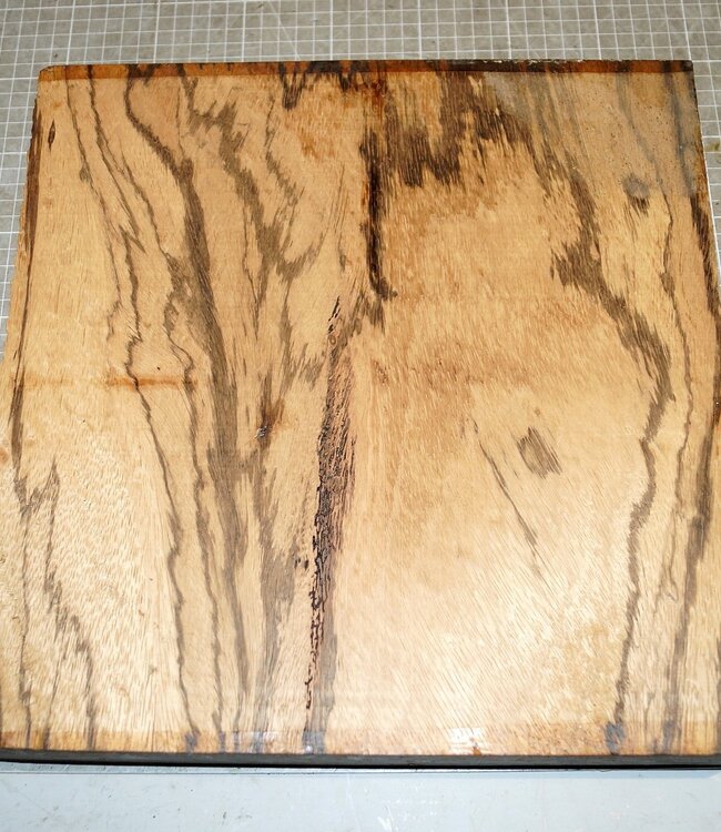 Zebrano, ca. 335 x 330 x 52 mm, 4,1 kg