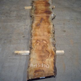 Sapeli Mahogany flamed table top, approx.  3000 x 600 (800) x 40mm, 47 kg