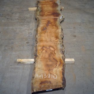 Sapeli Mahogany flamed table top, approx.  3000 x 600 (800) x 40mm, 47 kg