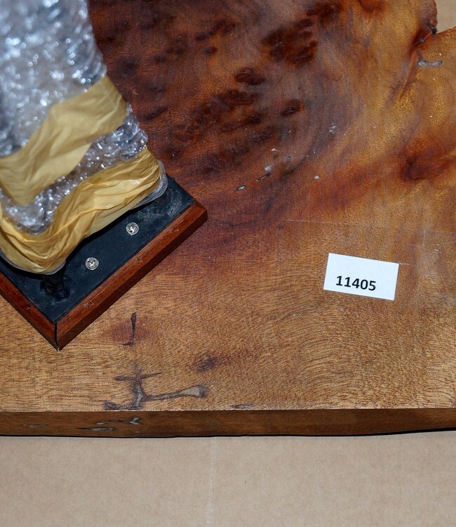 Kampfer Maser Tisch, Platte ca. 580 x 450 x 50 mm, Höhe 60 cm, 11405