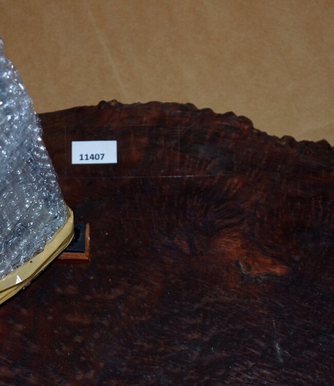 Kampfer Maser Tisch, Platte ca. 650 x 520 x 70 mm, Höhe 60 cm, 11407