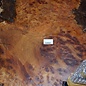 Camphor burl table, slab approx. 700 x 700 x 55 mm, height 60 cm, 11412
