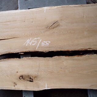 Oak table top, approx. 1450 x 880 (u.a.) x 52mm, 13179