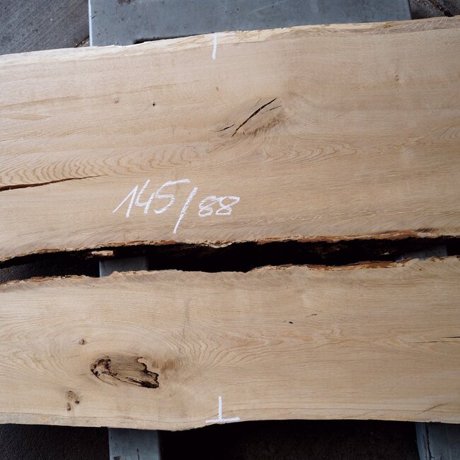 Oak table top, approx. 1450 x 880 (u.a.) x 52mm, 13179