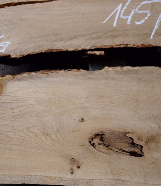 Oak table top, approx. 1450 x 880 (u.a.) x 52mm, 13179