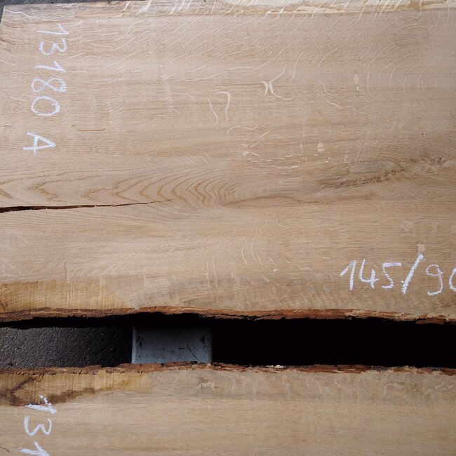 Eiche Tischplatte, ca. 1450 x 900 x 52 mm, 13180
