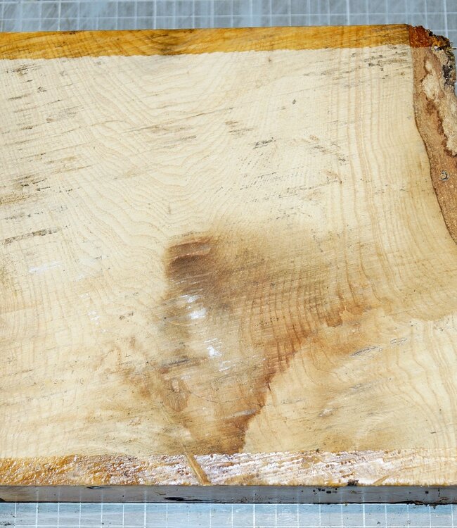 Ash, burl, approx. 210 x 210 x 65 mm, 1,9 kg