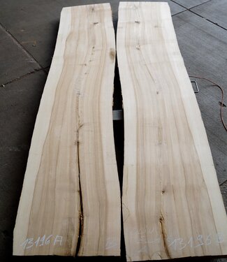Oliv ash table top pair, approx. 3000 x 590/590 x 52 mm, 13196
