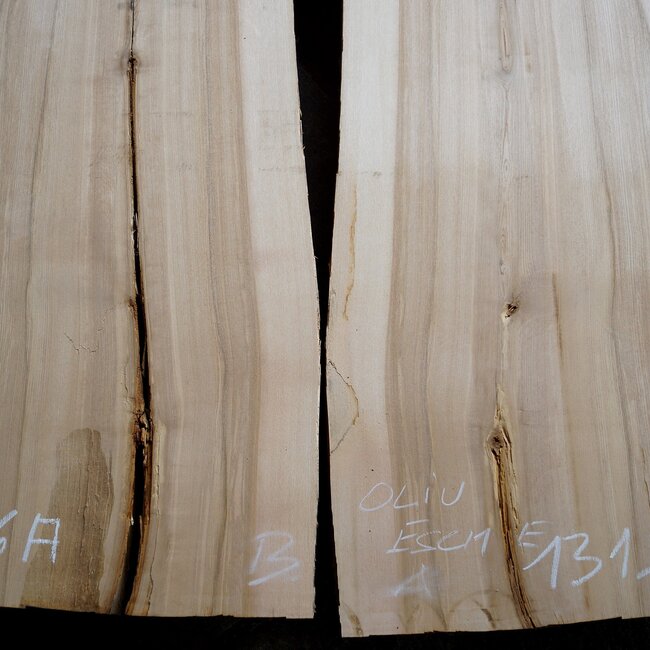 Oliv ash table top pair, approx. 3000 x 590/590 x 52 mm, 13196