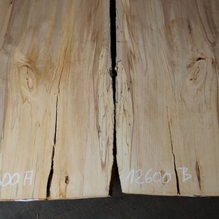 Spalted beech table top pair, approx. 2 x 3000 x 630 x 42 mm, 12815ab