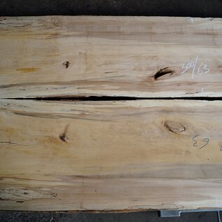 Spalted beech table top pair, approx. 2 x 3000 x 630 x 42 mm, 12815ab