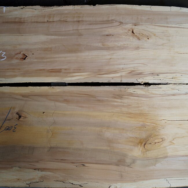 Buche gestockt, Tischplatten Paar, ca. 2 x 3000 x 630 x 42 mm, 12815ab