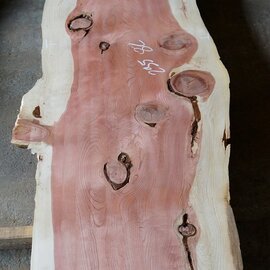 Redwood table top, approx. 2950 x 700(820) x 70 mm, 12912