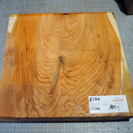 Yew, approx. 380 x 380 x 52mm, 5,2kg