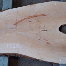 Pearwood, fiddleback, approx. 1200 x 710/440 x 45 mm, 13251