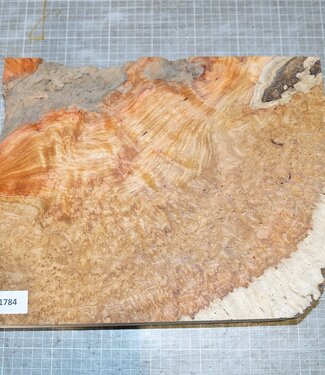 Amboina burl, approx. 340 x 265 x 25-52mm, 3,1kg