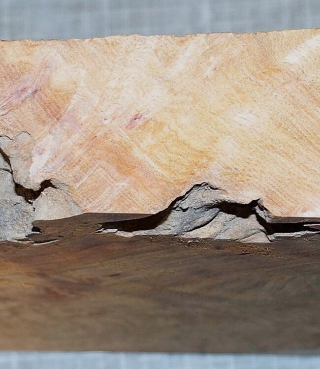 Amboina burl, approx. 340 x 265 x 25-52mm, 3,1kg