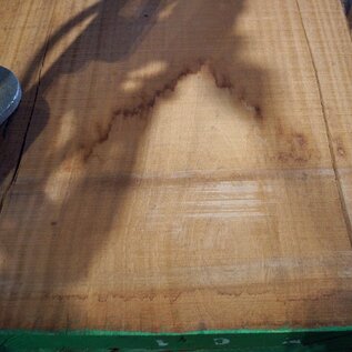 Sapeli Mahogany, table top, approx. 2650 x 660(800) x 55 mm, 12734