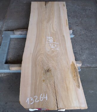 Olive ash, table top, approx. 2150 x 690 x 58 mm, 13264