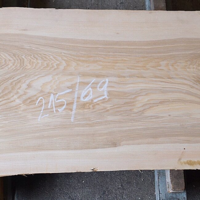 Olive ash, table top, approx. 2150 x 690 x 58 mm, 13264
