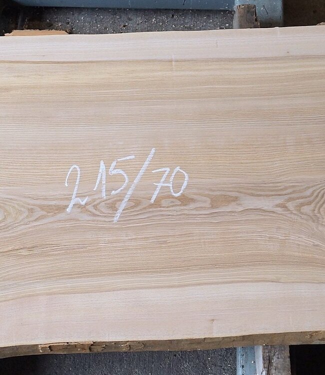 Olive ash, table top, approx. 2150 x 700 x 58 mm, 13259