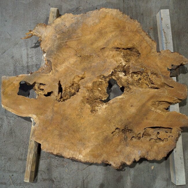 Amboina burl, approx. 1010 x 850 x 55mm, 18,9kg