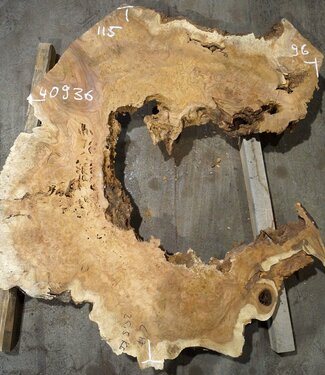 Amboina burl, approx. 1150 x 960 x 55mm, 25,5kg, 40936