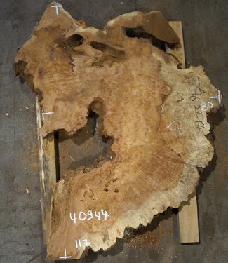 Amboina burl, approx. 1170 x 800 x 55mm, 28,2kg, 40944