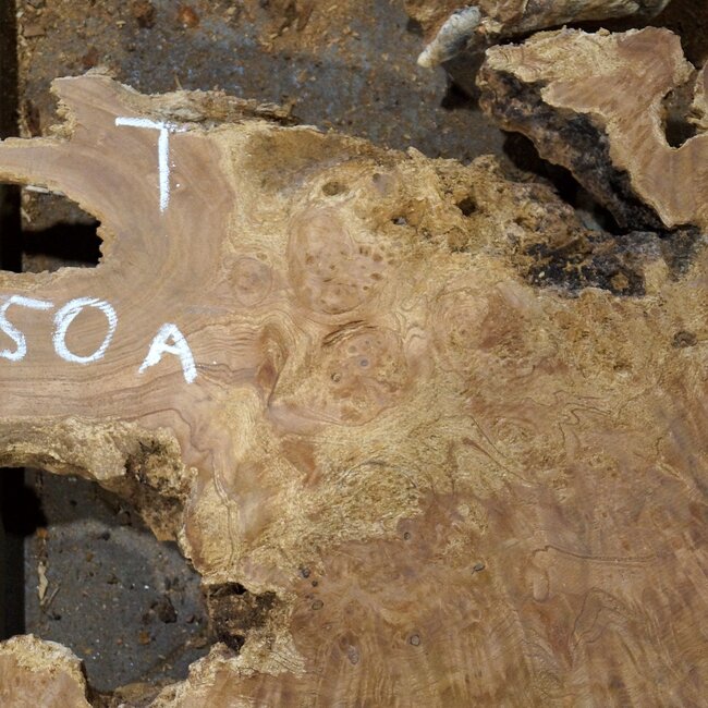 Amboina Maser A+B:  ca. 1100 x 420 x 55 mm + ca. 980 x 480 x 55 mm, 21kg