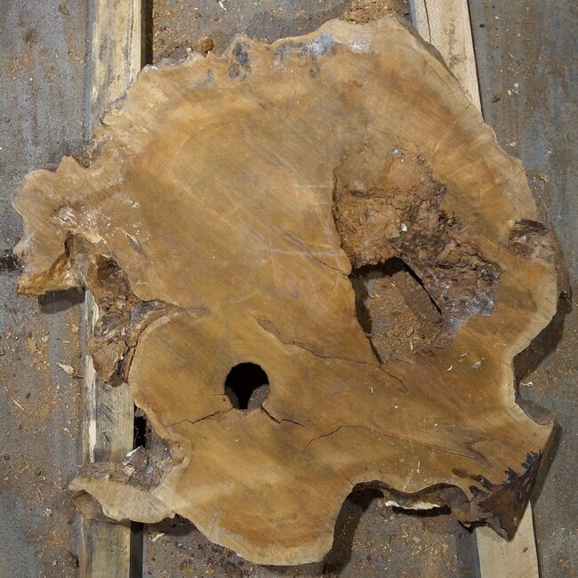 Amboina burl, approx. 800 x 750 x 55mm, 21,1kg