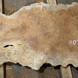 Amboina burl, approx. 1270 x 570 x 52mm, 19,7kg, 40955