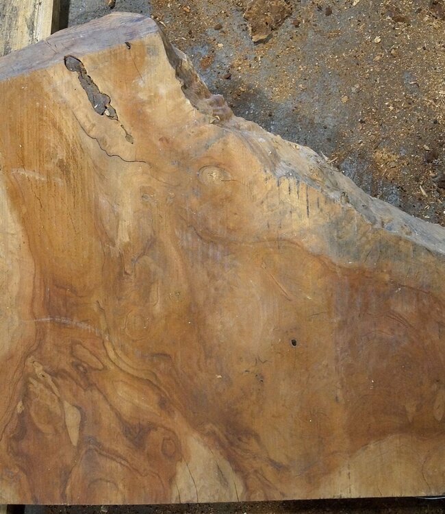 Amboina burl, approx. 680 x 520 x 52mm, 10kg