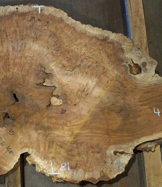 Amboina burl, approx. 1400 x 810 x 40-55mm, 28,2kg, 40958